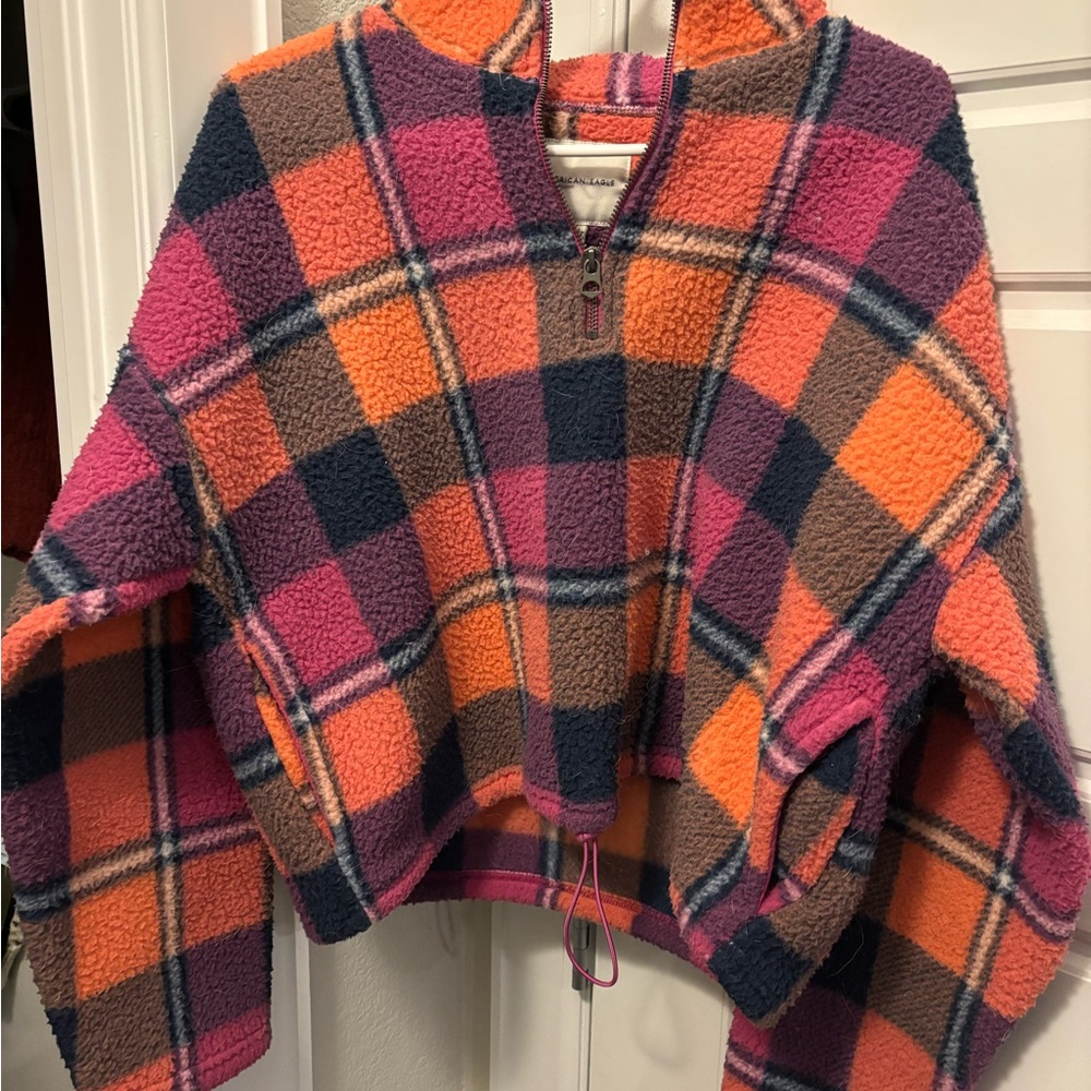 Plaid Jacket in Pink and Orange